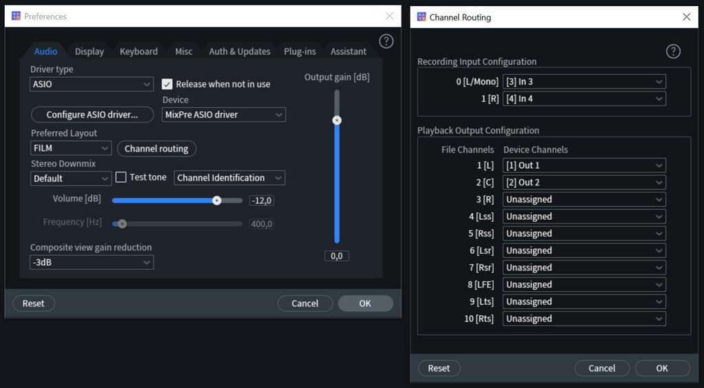 Izotopen asetukset C-kasetin digitoinnissa