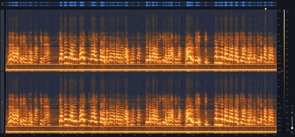 Valmis digitointi spektrogrammissa